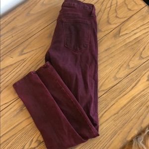Skinny jeans - justBlack burgundy NWOT